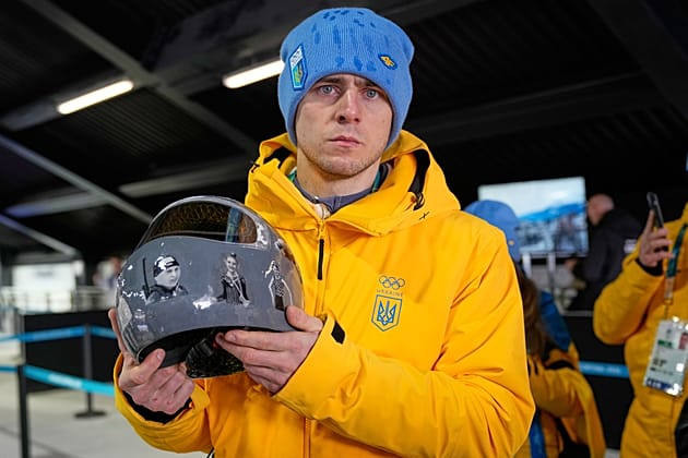Ukrainian athlete drops out of of Winter Olympics over banned helmet