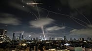 The Israeli Iron Dome air defence system intercepts missiles during an Iranian attack on Tel Aviv, 18 June, 2025