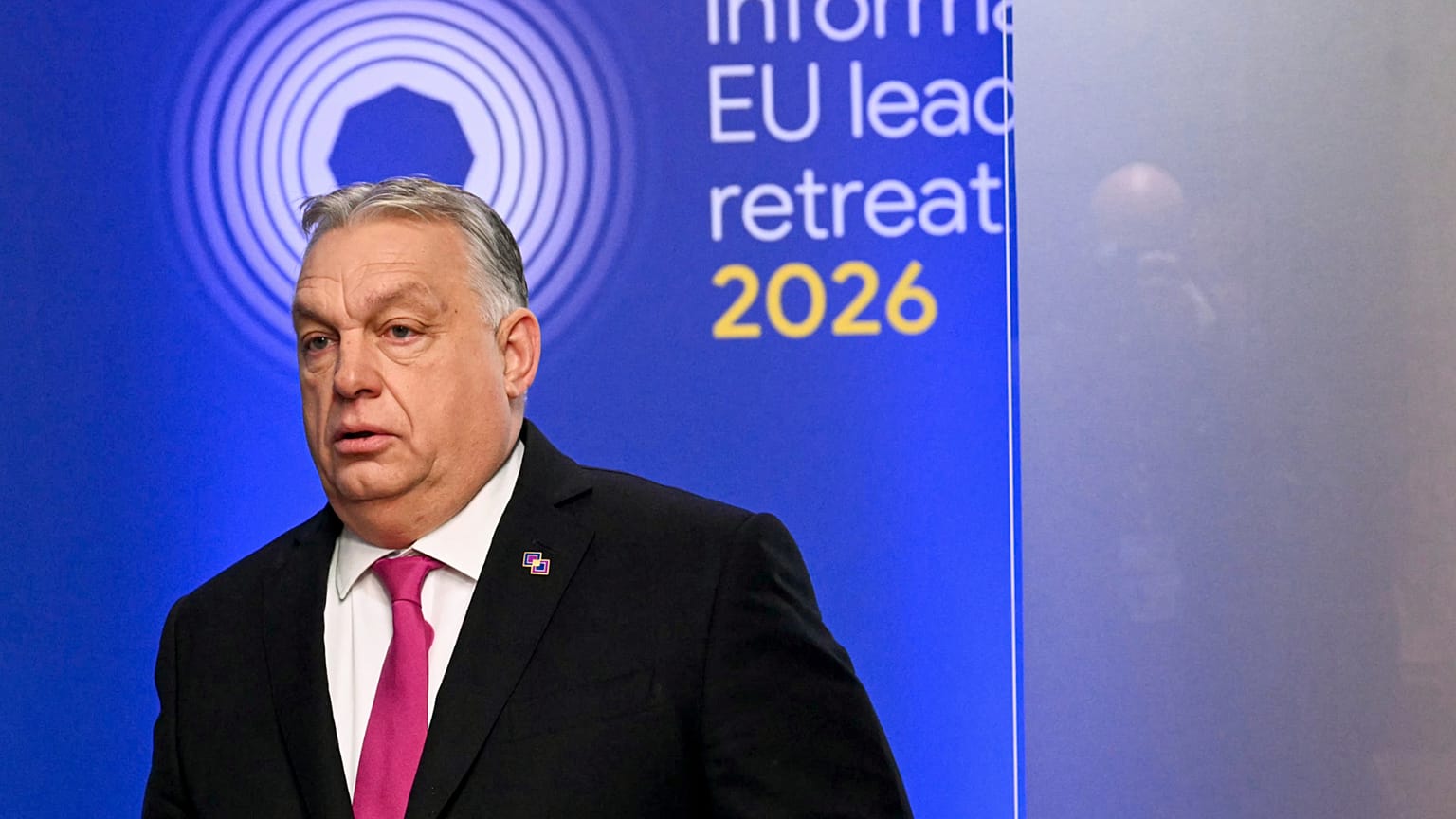 Orbán Viktor magyar miniszterelnök megérkezik az EU-csúcstalálkozóra az Alden Biesen kastélyba, Bilzen-Hoeseltbe, Belgiumba, 2026. február 12-én