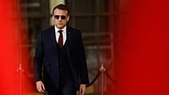 French President Emmanuel Macron arrives for the EU summit in Brussels, 22 January 2026