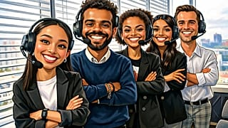 Caricatura gerada por IA a partir de uma imagem de arquivo da Canva