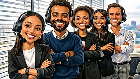 A generated AI caricature of a Canva stock image. 