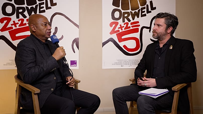 Raoul Peck and Euronews Culture's David Mouriquand