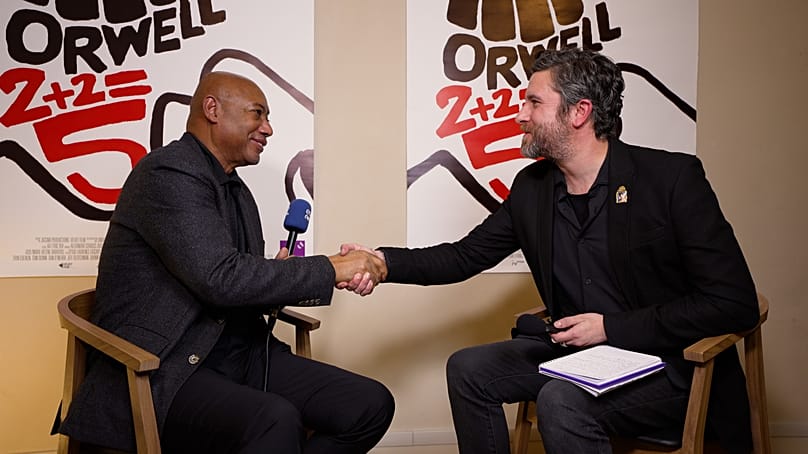 Raoul Peck and Euronews Culture's David Mouriquand