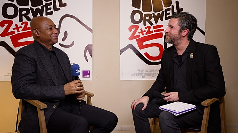 Raoul Peck and Euronews Culture's David Mouriquand