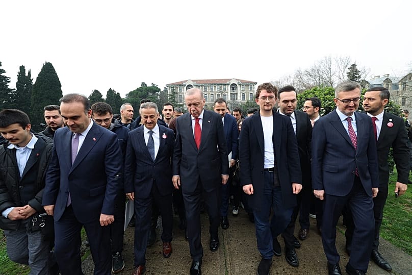 Erdoğan, Boğaziçi Üniversitesi Güney Kampüs'te