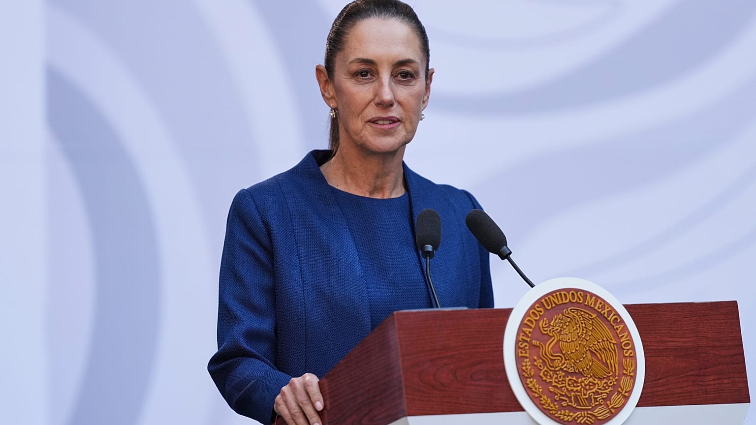 Claudia Sheinbaum, presidente do México, no Palácio Nacional da Cidade do México, 9 de novembro de 2025.