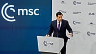 United States Secretary of State Marco Rubio speaks during the Munich Security Conference in Munich, Germany, Saturday, Feb. 14, 2026. (AP Photo/Michael Probst)