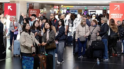 Passagers arrêtés à Roma Termini, image d'archive