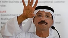  سلطان أحمد بن سليم، يتحدث في ميناء راشد بدبي، الإمارات العربية المتحدة، يوم الاثنين 2 يوليو/تموز 2012. 