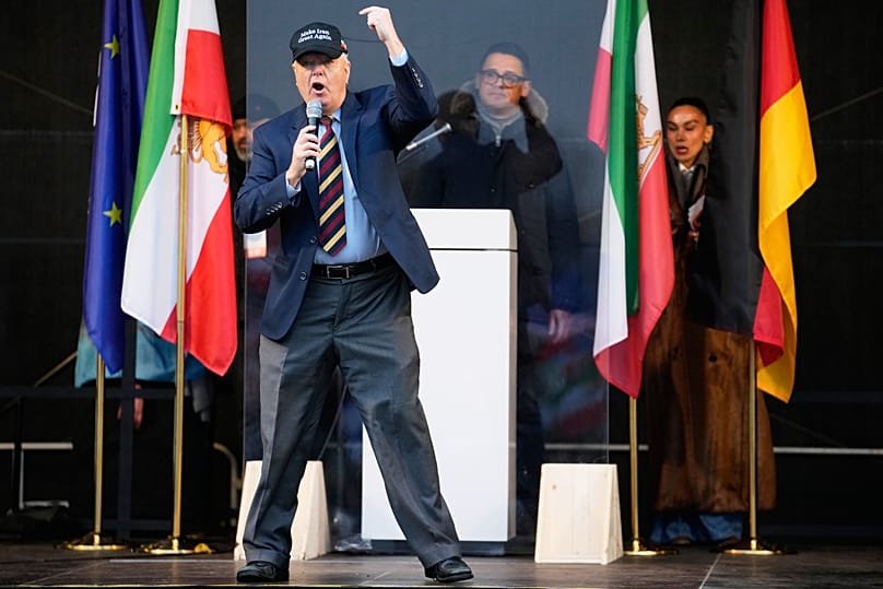 US Senator Lindsey Graham at a demonstration during the Munich Security Conference.