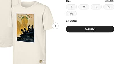 Спорная футболка с Олимпийских игр 1936 года