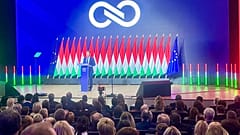 Ο Péter Magyar στην ετήσια ανασκόπηση του κόμματος TISZA - Βουδαπέστη, 2026.02.15.