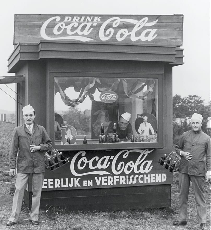 Coca-Cola refreshment stall, Amsterdam 1928  