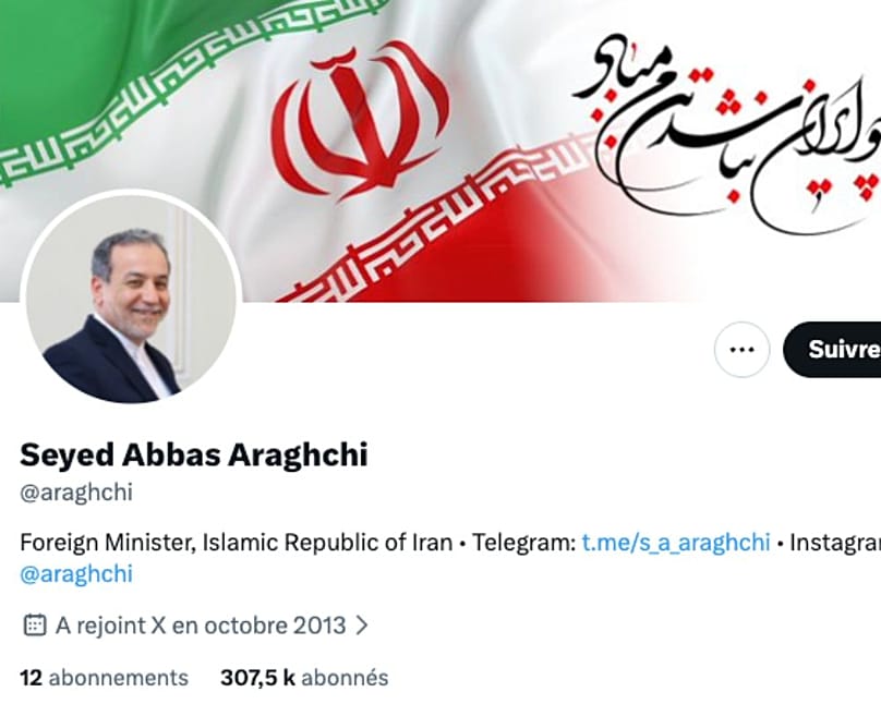 اسکرین‌شات از صفحه رسمی عباس عراقچی