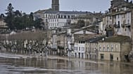 A Garonne folyó árvize a délnyugat-franciaországi Aquitania régió Gironde megyéjében fekvő La Réole-ban 2026. február 13-án