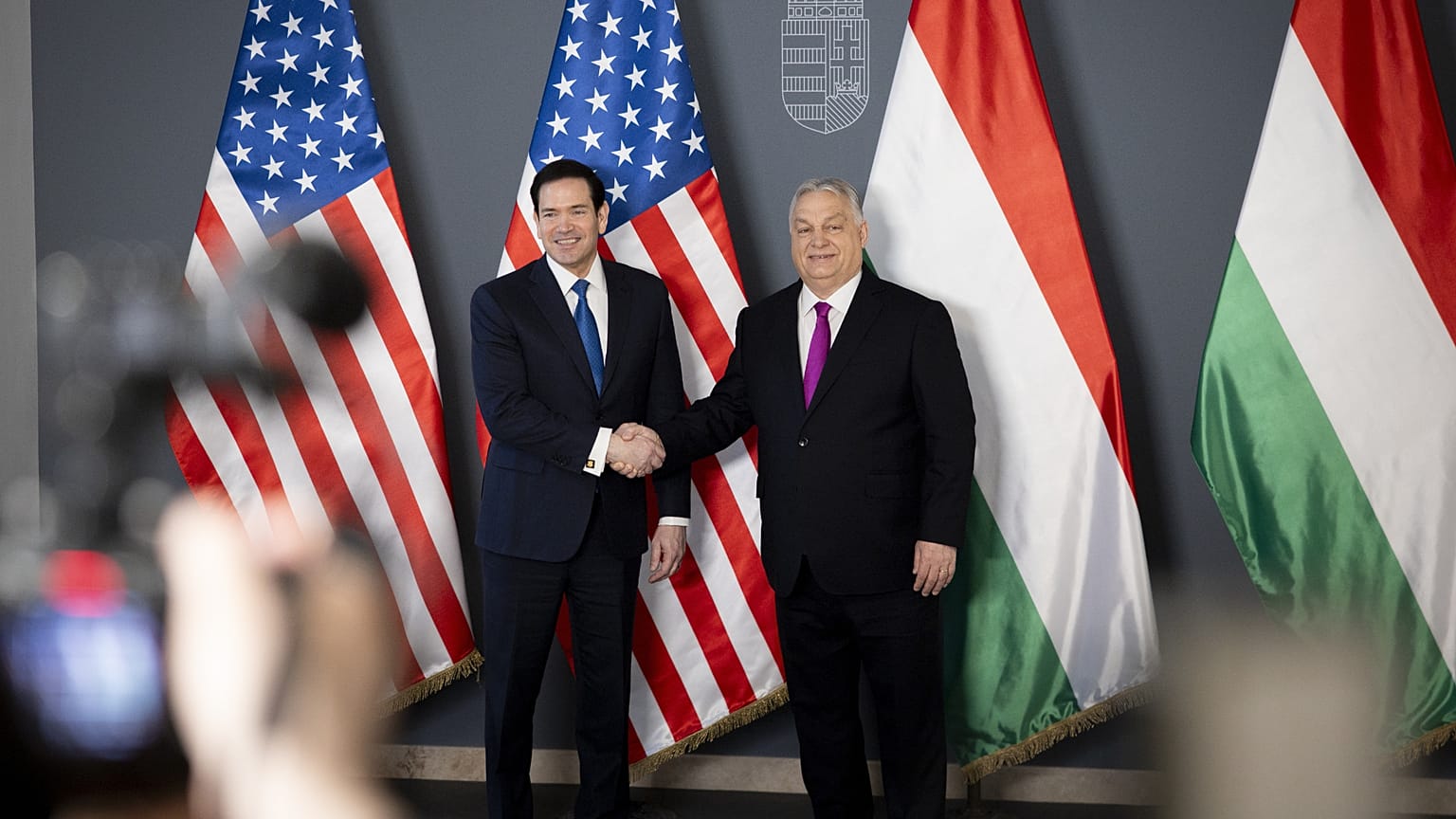 Marco Rubio amerikai külügyminiszter és Orbán Viktor miniszterelnök 2026. február 16-án