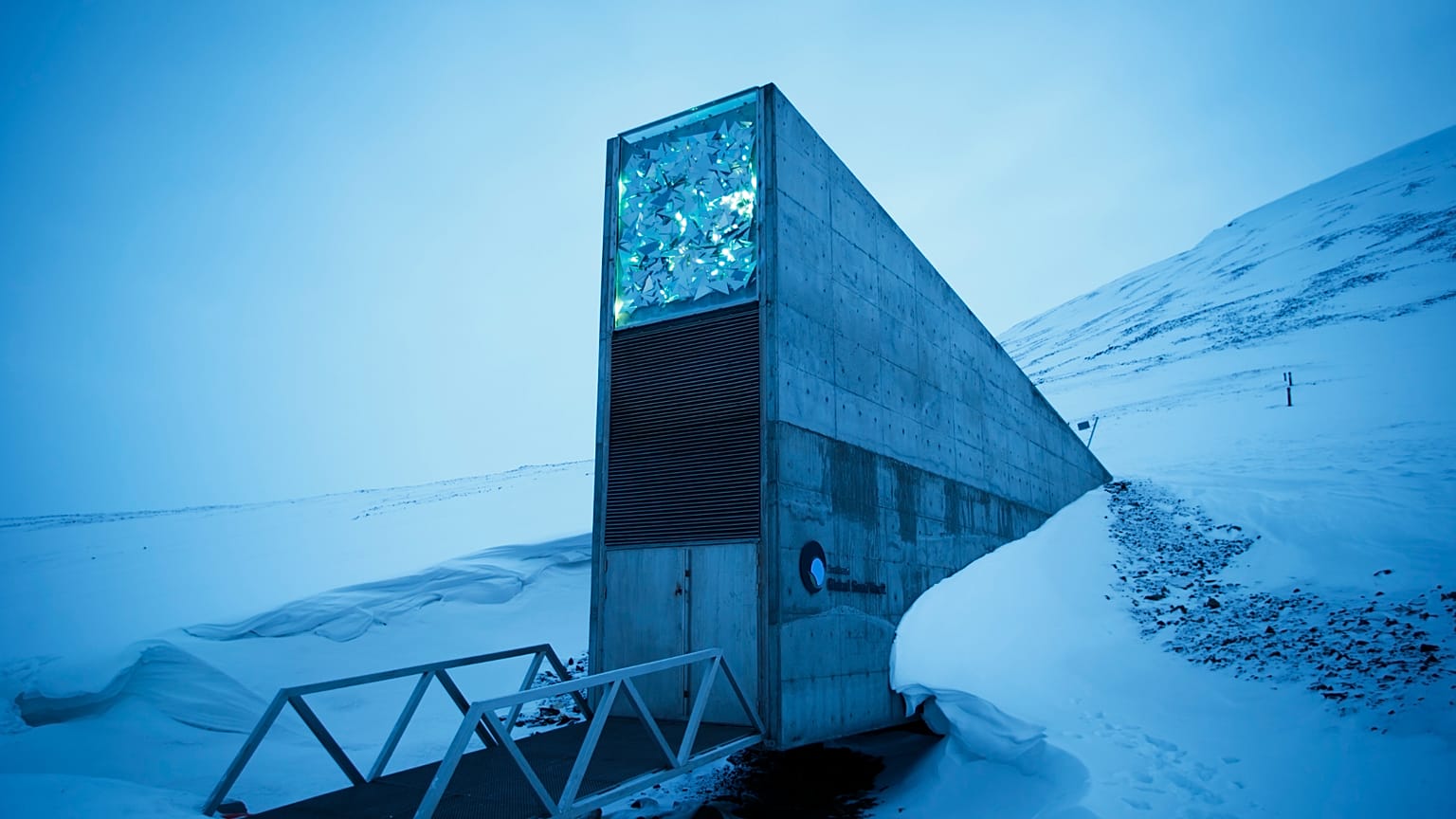 Außenansicht der Svalbard World Seed Bank in Longyearbyen, ihrem Hauptstandort, am 2. März 2016.