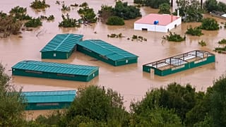 Flooding in the Spanish town of San Martin del Tesorillo in February 2026.