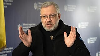 FILE: Herman Halushchenko, Ukraine's energy minister, talks during an interview with The Associated Press in Kyiv, Ukraine, Tuesday, April 11, 2023