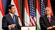 ABD Dışişleri Bakanı Marco Rubio (solda) ve Macaristan Başbakanı Viktor Orban, Budapeşte'de ortak basın toplantısı düzenledi, 16 Şubat 2026.