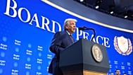 President Donald Trump speaks during a Board of Peace charter announcement during the Annual Meeting of the World Economic Forum in Davos, Switzerland, Thursday, Jan. 22, 2026