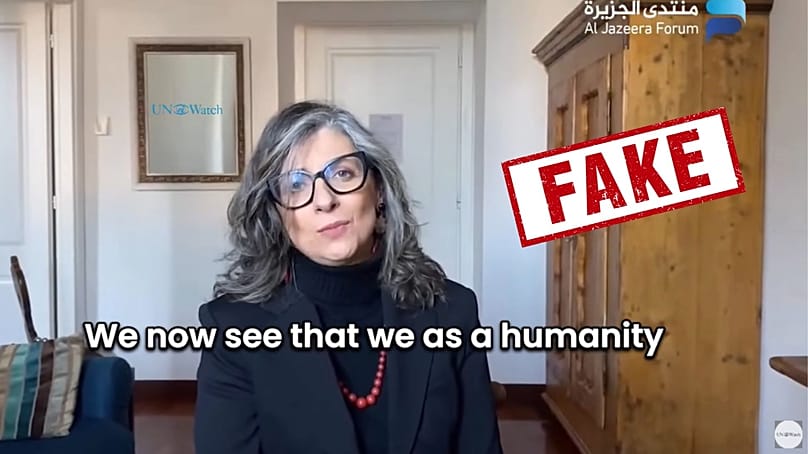 Παραποιημένο με τεχνητή νοημοσύνη βίντεο που μοιράστηκε η ΜΚΟ UN Watch στο κανάλι της στο Youtube