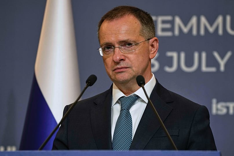  FILE: Russian presidential aide Vladimir Medinsky in Istanbul, Turkey, July 23, 2025
