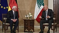 الرئيس اللبناني جوزيف عون، خلال استقباله نظيره الألماني فرانك-فالتر شتاينماير في قصر بعبدا 16 فبرير 2026