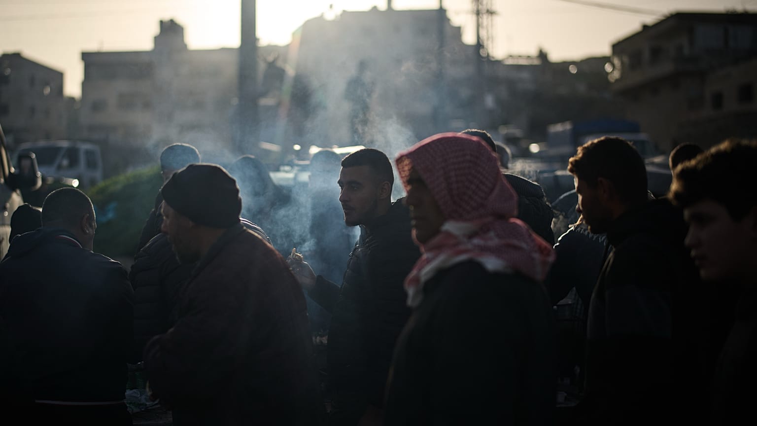 Palestinesi a Nablus, una delle zone di maggiore attrito tra palestinesi, coloni e militari israeliani nel nord della Cisgiordania (12 febbraio 2026)