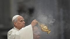 Papst Leo XIV. feiert am Neujahrstag in der Petersbasilika im Vatikan die Messe, Donnerstag, 1. Januar 2026.