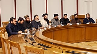 Афганская делегация на переговорах в Минске