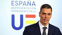 Spaniens Premierminister Pedro Sanchez spricht während einer Pressekonferenz zum Abschluss des EU-Gipfels in Brüssel, 23. Januar 2026