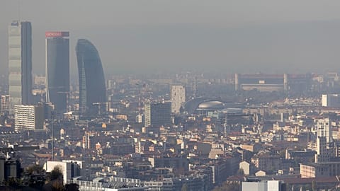 A view of Milan's skyline, Italy.