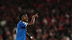 Vinicius Jr. se quejó de haber sido objeto de insultos racistas tras marcar en el partido de Liga de Campeones contra el Benfica en el Estádio da Luz, el 17 de febrero de 2026.
