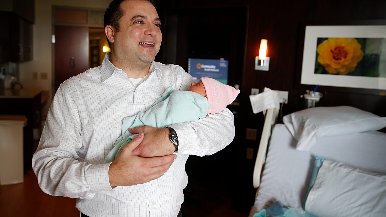 Recién nacida, imagen de archivo