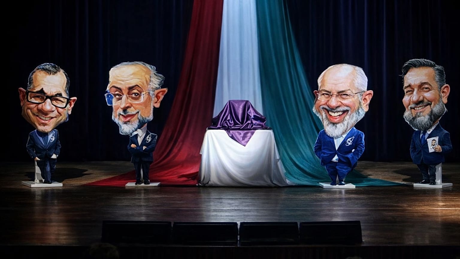 مراسم رونمایی از کتاب ابعاد ظریف مذاکرات ایران شامل کاریکاتور و شعر طنز درباره مذاکرات هسته‌ای