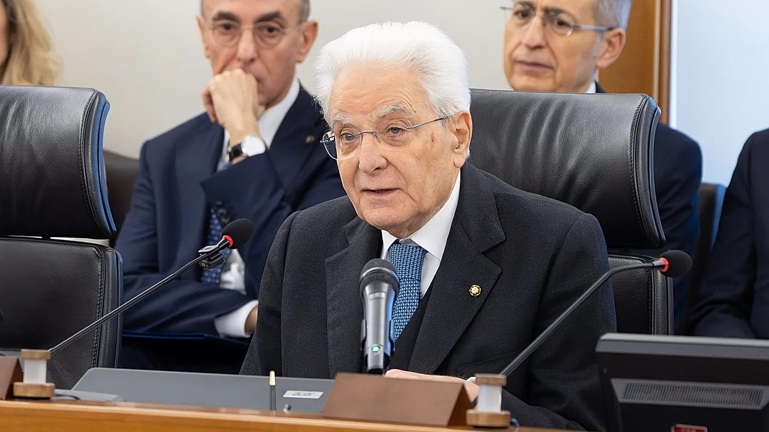 Il presidente della Repubblica, Sergio Mattarella, presiede l'assemblea plenaria del Consiglio Superiore della Magistratura a Roma (18 febbraio 2026)