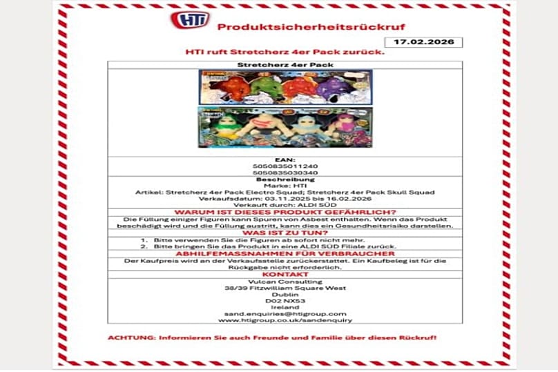 Warnung von ALDI Süd  