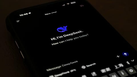 The page for the smartphone app DeepSeek is seen on a smartphone screen in Beijing, Tuesday, Jan. 28, 2025