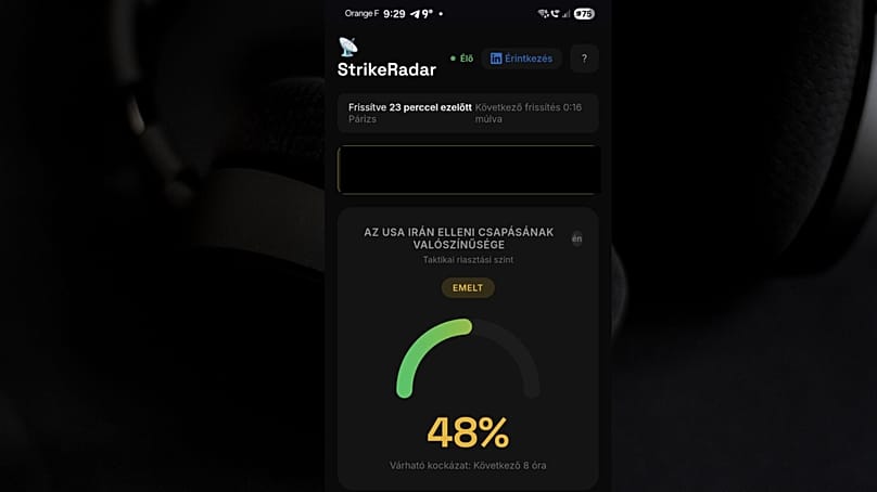 A csapásmérés pillanatnyi esélye