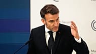 Le président français Emmanuel Macron s'adresse au public lors d'une session de la Conférence sur la sécurité de Munich, en Allemagne, le vendredi 13 février 2026.