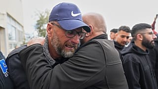 Nasrallah Abu Siyam'ın babası Muhammed Abu Siyam, oğlunun cenaze töreninde görülüyor.