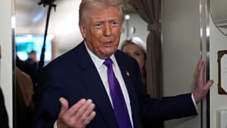 Donald Trump a bordo dell'Air Force One