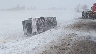 Felborult kamion Nyugat-Magyarországon február 20-án