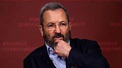 رئيس الوزراء الإسرائيلي السابق إيهود باراك في جامعة هارفارد في كامبريدج، ماساتشوستس، الأربعاء 21 سبتمبر 2016. (صورة من وكالة أسوشيتد برس/تشارلز كروبا)