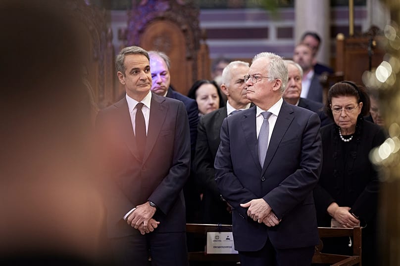 Ο Πρωθυπουργός Κυριάκος Μητσοτάκης παρίσταται στην κηδεία της Ελένης Γλύκατζη-Αρβελέρ, στη Μητρόπολη Αθηνών, Παρασκευή 20 Φεβρουαρίου 2026. 