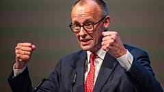 Deutschlands Bundeskanzler Friedrich Merz spricht am Politischen Aschermittwoch der CDU Rheinland-Pfalz in Trier, Mittwoch, 18. Februar 2026.