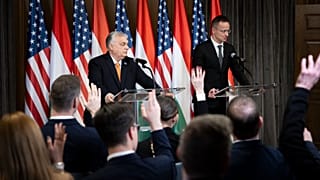 Orbán Viktor kormányfő és Szijjártó Péter külügyminiszter Washingtonban 2026. február 19-én