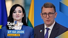 Auf der linken Seite: Inga Ruginienė, litauische Premierministerin; rechts: Kristen Michal, estnische Premierministerin